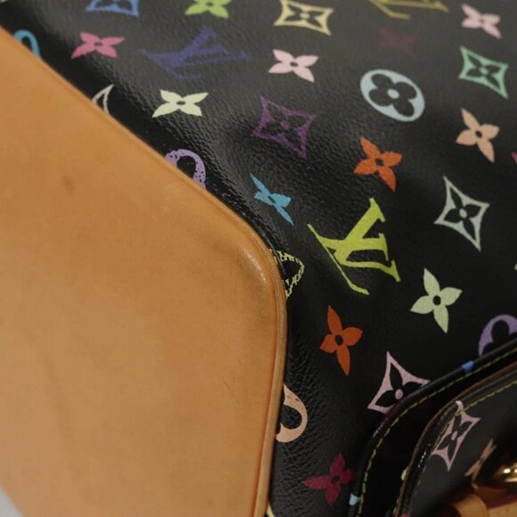 LOUIS VUITTON Monogram Multicolor Petit Noe Bag Black M42230 LV Auth PP401A - Picture 3 of 16